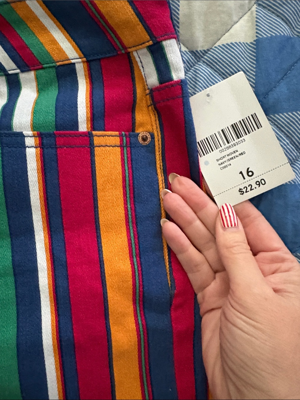 Pinup Playful Multicolor Stripe Shorts - Picture 4 of 5